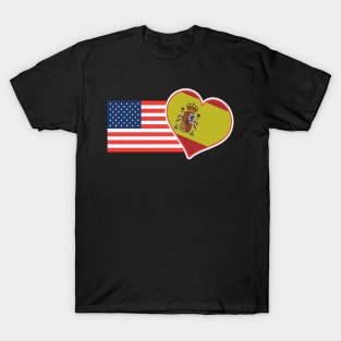 Spain T-Shirt USA Flag Spanish Food Culture T-Shirt